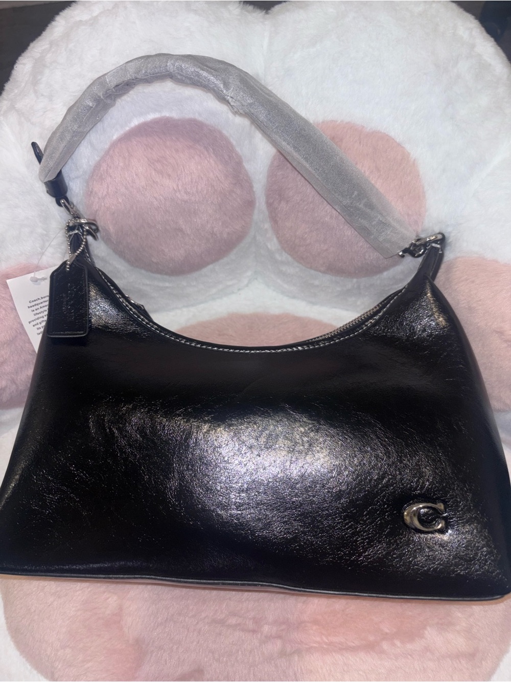 Coach Black Patent Leather Shoulder Bag